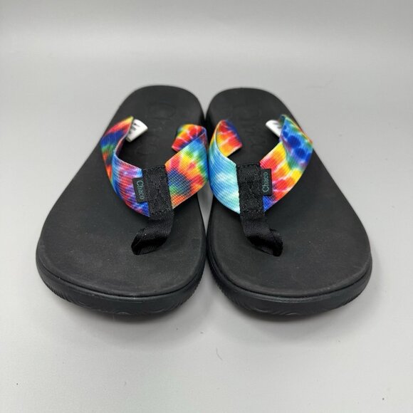 Chaco Chillos Womens Rainbow Tie Dye Flip Flop Thong Sandals Size 8 - Picture 4 of 8